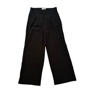 Everlane black striped wide leg pants size 8